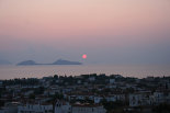 Xenon Estate panoramic view towards the sea and the town of Spetses