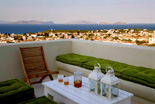 Luxury villas in Greece - Xenon Estate Althea master bedroom spacious veranda panoramic view